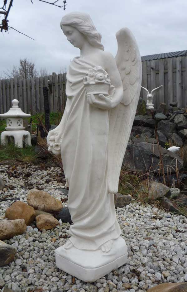 Engel Schutzengel Steinfigur Putte Maria Madonna 106 cm